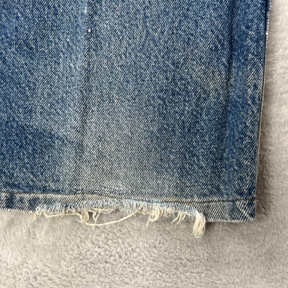 Levi's Orange Tab 505 Straight Leg 36x28 Blue Vintage Distressed Whisker Fade - Picture 14 of 16